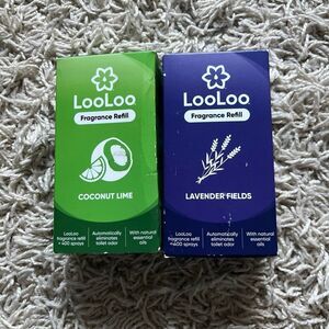 LooLoo Touch Free Toilet Freshener Fragrance Refill (2) Coconut Lime & Lavender